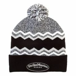 StrikeMaster® Pom Beanie – Black Grey White