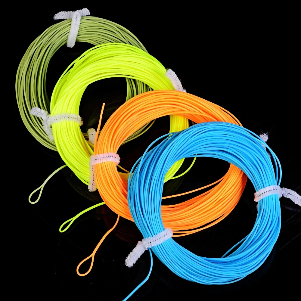 Edessä -Perhovavat myymälä BATTLEBASS 100FT Weight Forward Floating Fly Fishing Line WF 2F 3F 4F 5F 6F 7F 8F